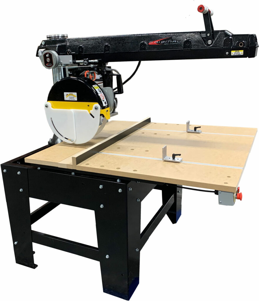 16" Super Duty Radial Arm Saw for industrial wood cutting.