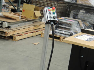 Remote mounted controls for Original Saw Company's Beam Saw.