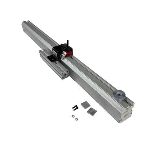 4' Saw Measuring System with a Fixed Foot and attachment hardware.